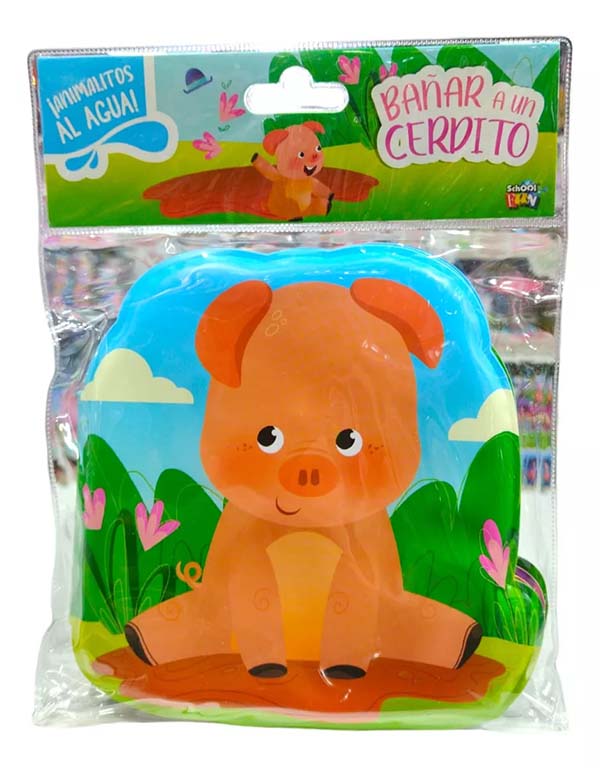 BAÑAR A UN CERDITO ¡ANIMALITOS AL AGUA!